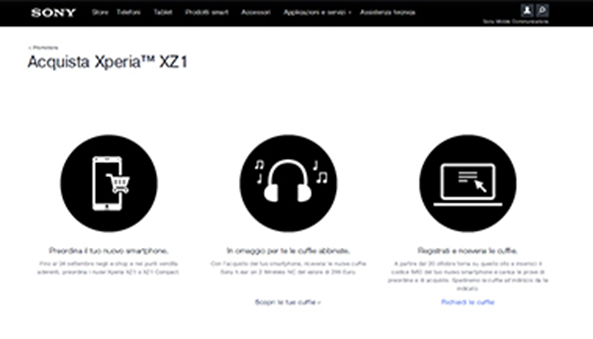 Concorso online SONY MOBILE CUFFIE IN OMAGGIO