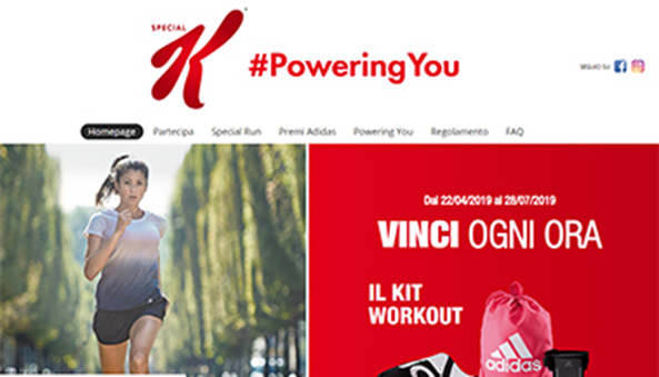 Concorso Kellogg's POWERING YOU FAI SPORT CON ADIDAS 