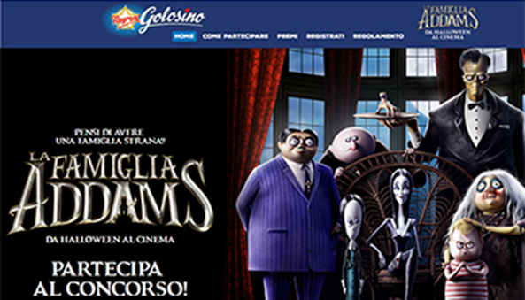 Concorso GOLOSINO NEGRONI & FAMIGLIA ADDAMS 
