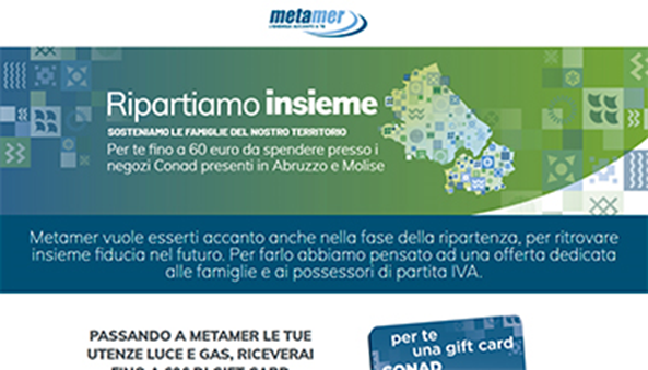 Operazione a premi Metamer RIPARTIAMO INSIEM
