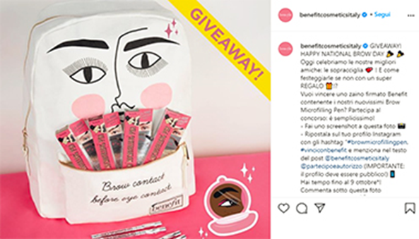 contest instagram vinci con beneft