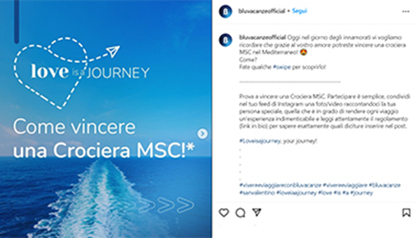 CONTEST BLUVACANZE LOVE IS AN ENDLESS JOURNEY
