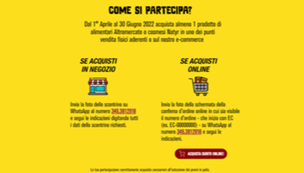 Concorso Altromercato Vince chi sceglie