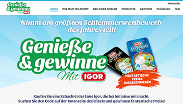 Concorso a premi in Germania GUSTA E VINCI CON IGOR