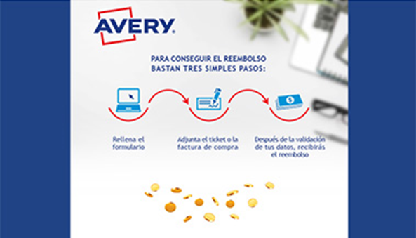 Cashback etichette Avery SI LAS PRUEBAS, GANAS