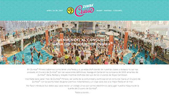 Concorso internazionale GANA UN CRUCERO ZUMBA