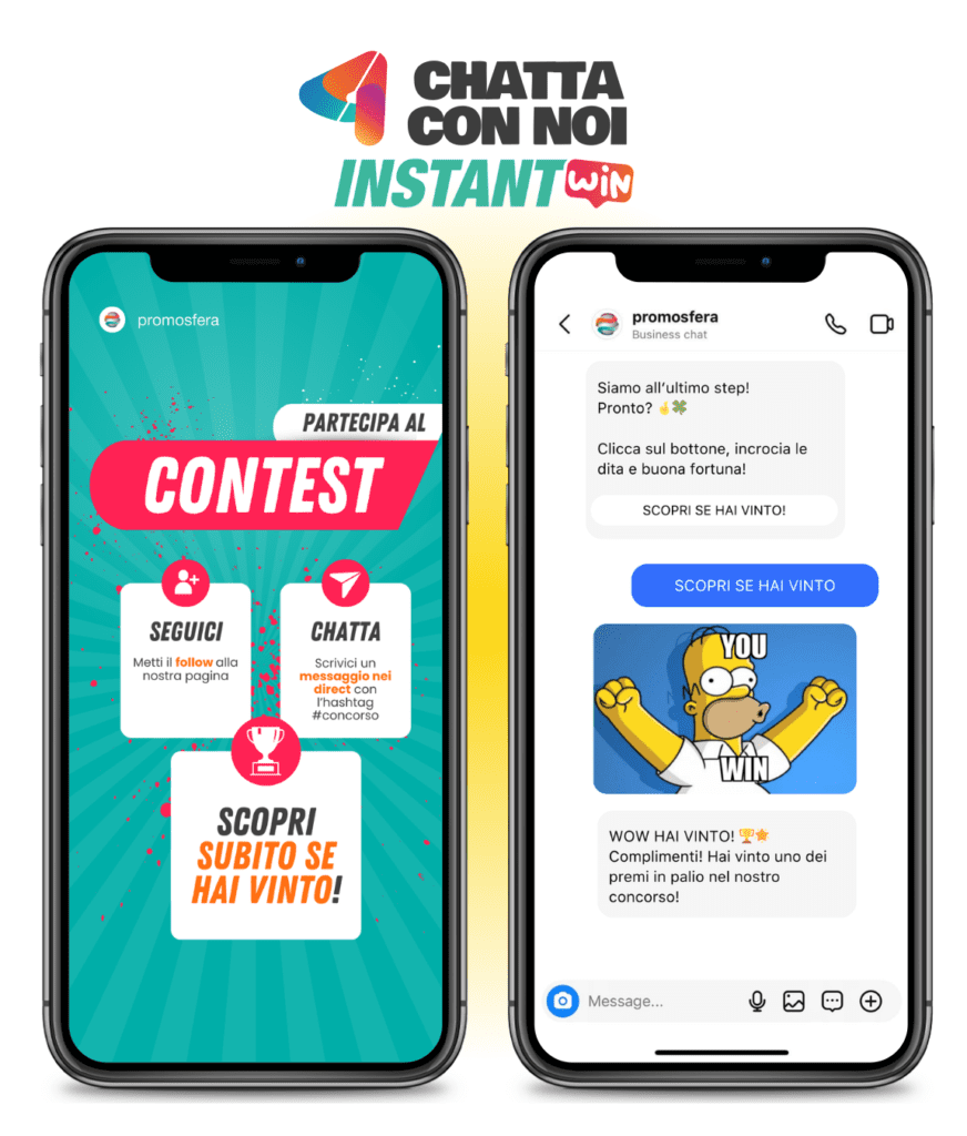promosfera chatta con noi instant win instagram