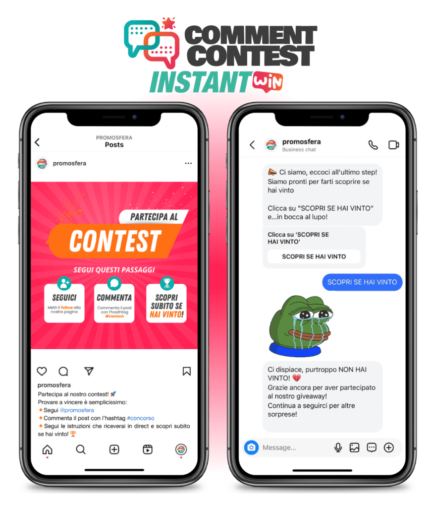 promosfera comment contest instant win instagram giveaway